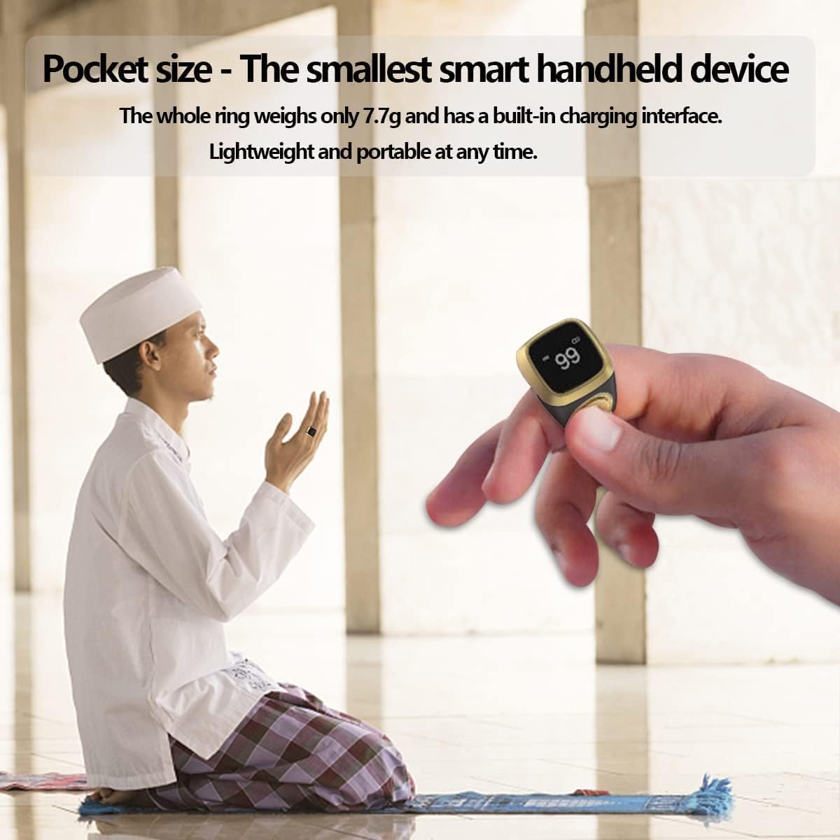 Smart Tasbih Zikr Ring